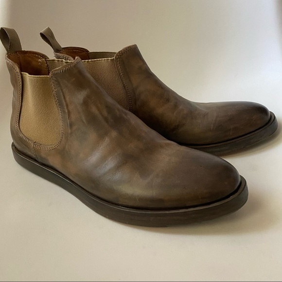 Shoto • Leather Ankle Boots Taupe Tamponato Sz 37 Made In Italy New In Box - Picture 4 of 16